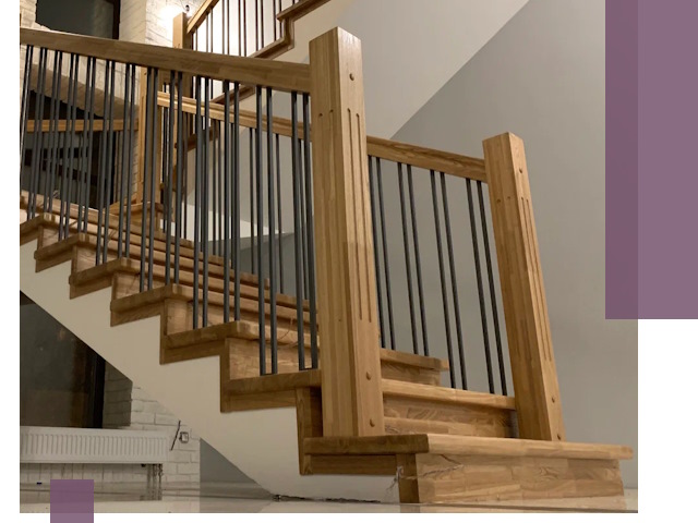 Реставрация деревянных и металлических лестниц в Гатчине