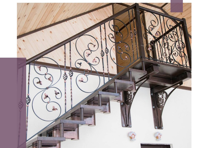Кованые лестницы в Гатчине от 80153 руб. под ключ