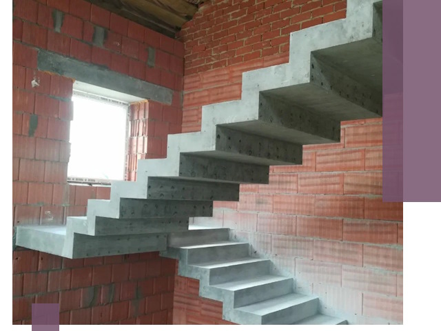 Бетонные лестницы под ключ в Гатчине: монтаж, демонтаж, ремонт