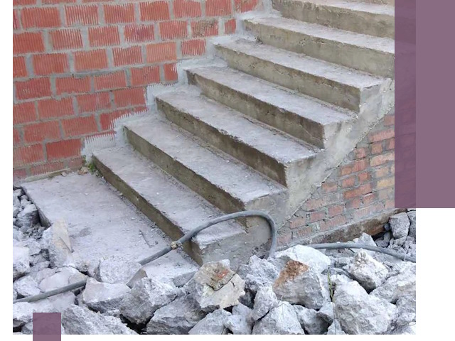 Демонтаж бетонных лестниц в Гатчине: быстро и безопасно