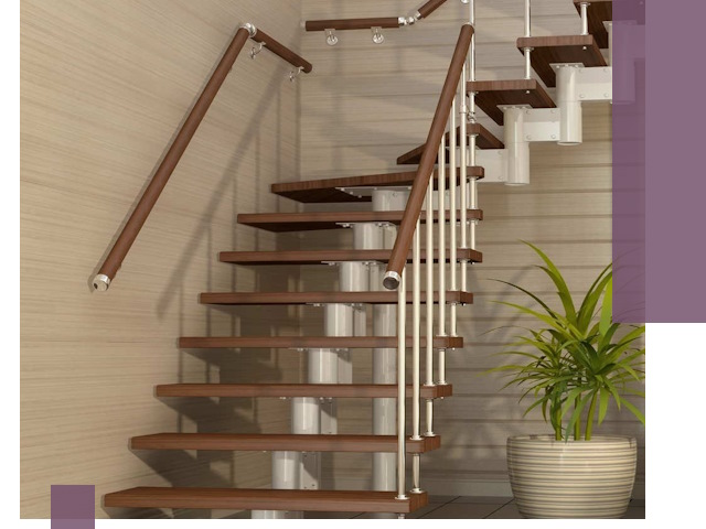 Изготовление модульных лестниц под ключ в Гатчине