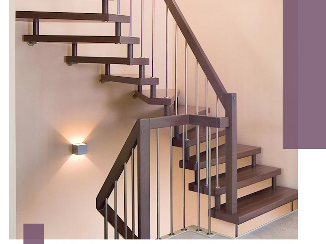 Изготовление лестниц на больцах в Гатчине под ключ