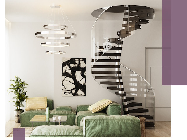 Лестницы для двухуровневой квартиры в Гатчине — изготовление и монтаж