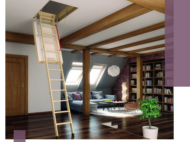 Чердачные лестницы под ключ в Гатчине: изготовление и монтаж