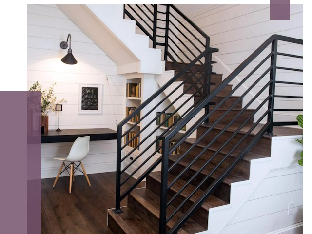 Перила для лестницы в доме в Гатчине от 7450 руб. — ПРОЛЁТ-Гтч