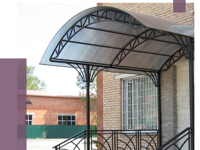 Металлические навесы и козырьки в Гатчине от 12845 руб.