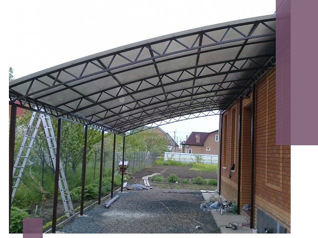 Профессиональный монтаж навесов под ключ в Гатчине