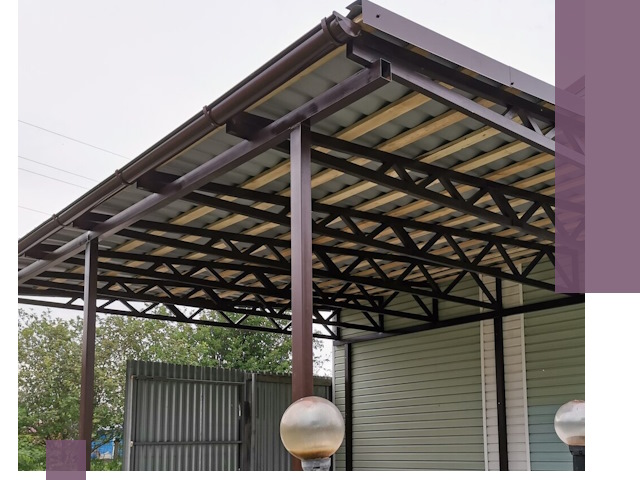 Навесы под ключ в Гатчине: изготовление, монтаж и гарантия