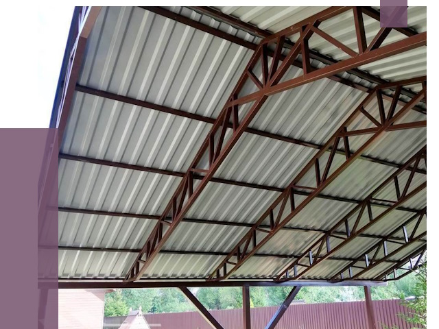 Навесы из профнастила в Гатчине от 7399 руб. | ПРОЛЁТ-Гтч