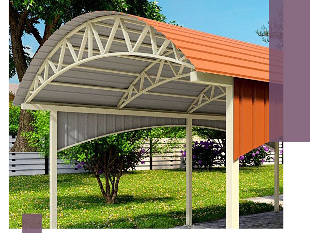 Навесы из профнастила под ключ в Гатчине — установка и монтаж