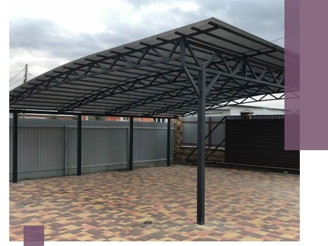 Металлические навесы под ключ в Гатчине — изготовление и монтаж