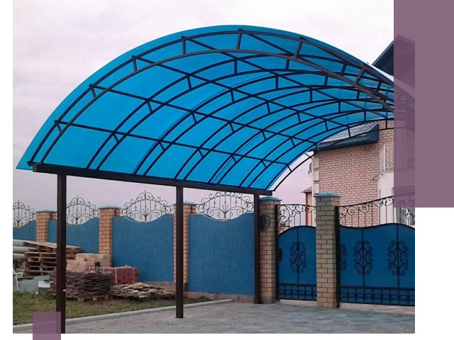 Арочные навесы под ключ в Гатчине — изготовление и монтаж