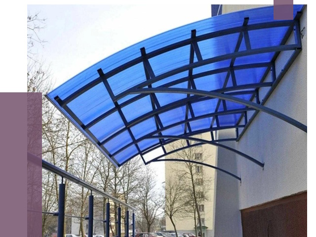 Козырьки из поликарбоната в Гатчине от 4316 руб. под ключ | ПРОЛЁТ-Гтч