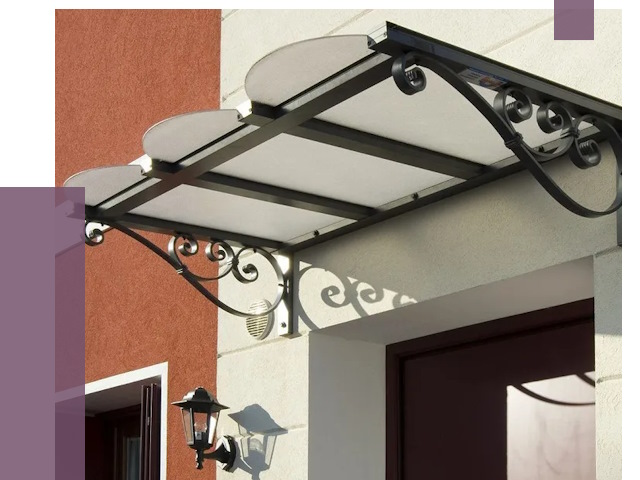 Односкатные козырьки в Гатчине от 8426 руб.  | ПРОЛЁТ-Гтч