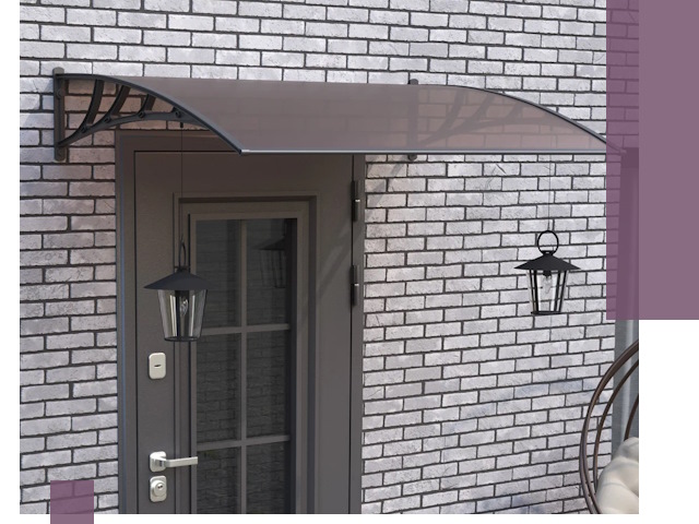 Недорогие козырьки и навесы под ключ в Гатчине