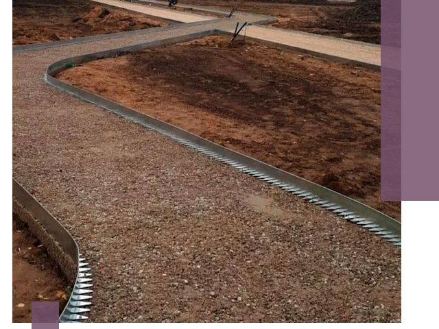 Металлические бордюры под ключ в Гатчине — изготовление и монтаж