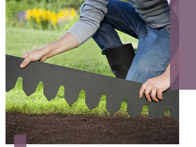 Металлические бордюры для газона в Гатчине — изготовление и монтаж